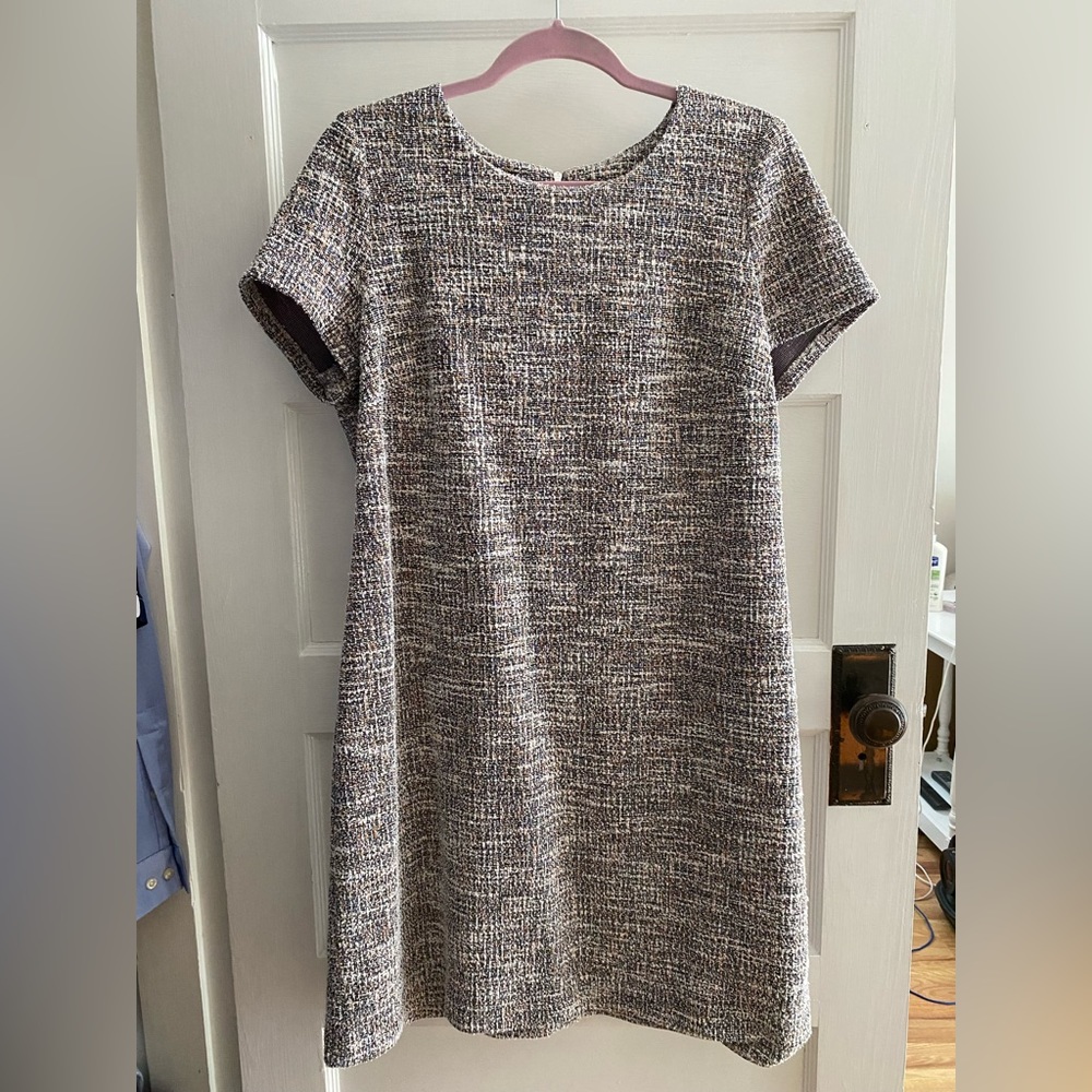 Calvin Klein Tweed Short Sleeve Dress
